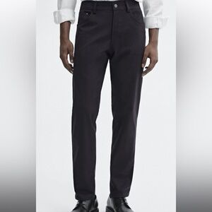 Massimo Dutti COTTON BLEND TAPERED FIT JEANS. Black size 34. NWT